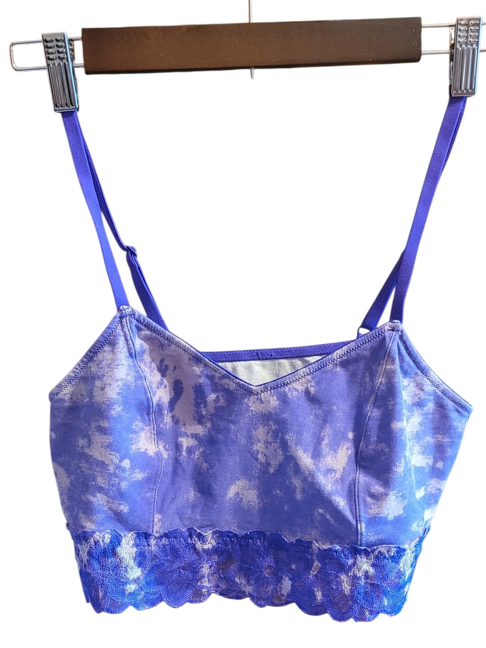 PINK Victoria's Secret Purple Tie-Dye Lace Trim Bralette